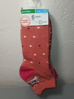 Wonder Nation Girls' Ankle Socks